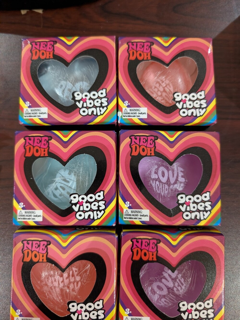 Good Vibes Only Heart Stress Balls - Assorted Colors
